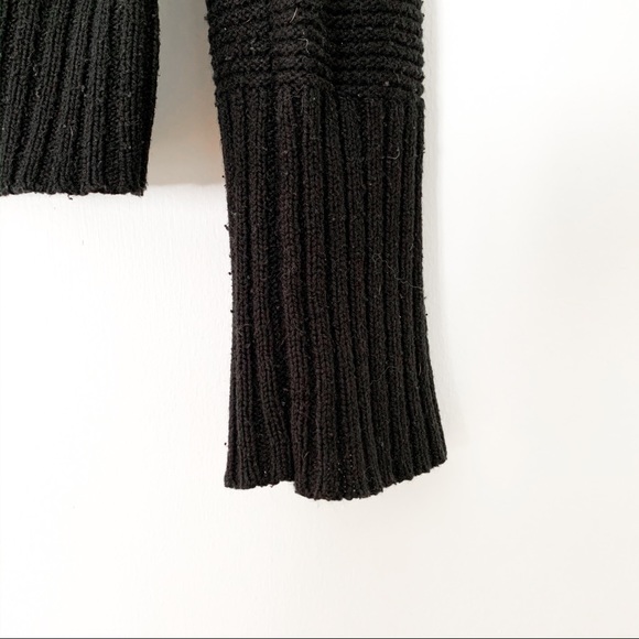Garage Black Wool Off Shoulder Sweater - Picture 3 of 4